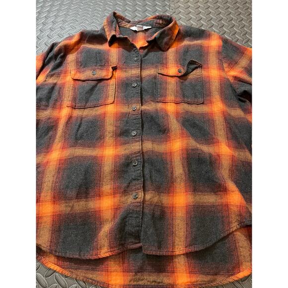 Old Navy Womens XL Boyfriend Shirt Flannel Evermore Taylor Swift Style Plaid - Picture 2 of 8